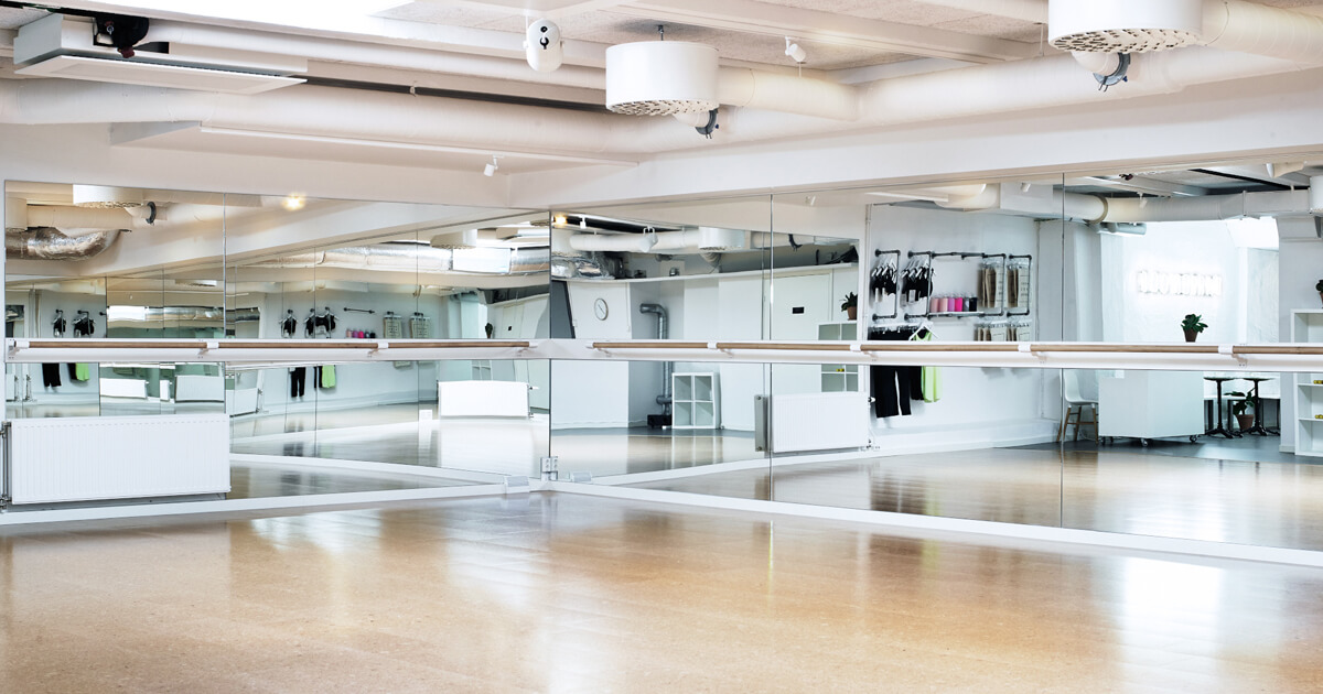 Fitness Barre Brackets Installed in a Studio